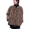 Manteau en fausse fourrure imprimé léopard.