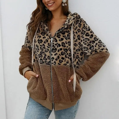Manteau bicolore léopard.