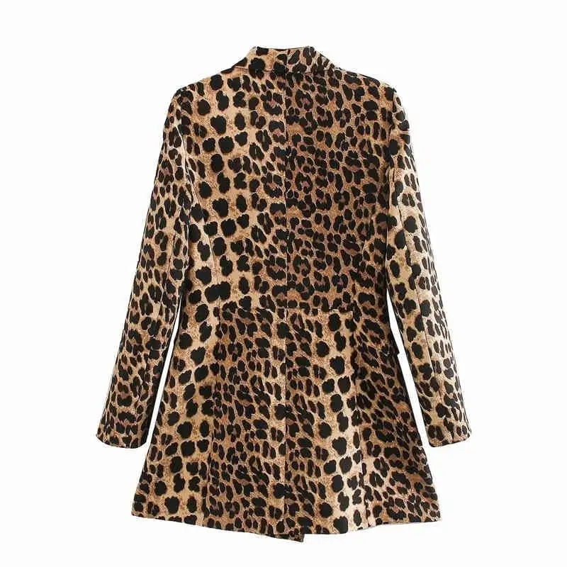 Manteau léopard femme coupe blazer.