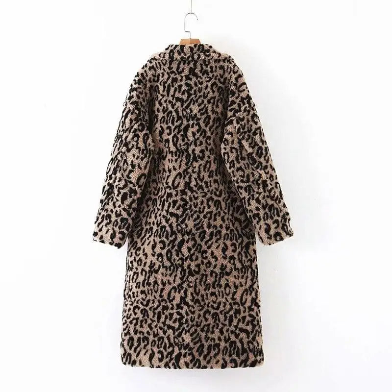 Manteau léopard long.
