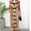Manteau long léopard fourrure.