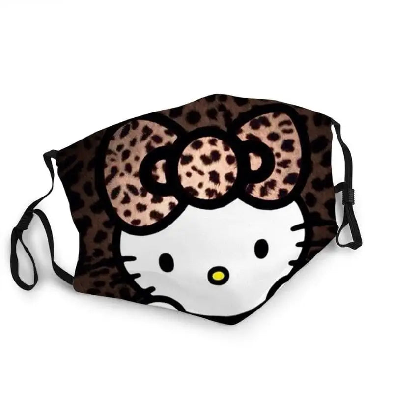 masque léopard kitty marron.