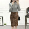 Mini jupe marron léopard.