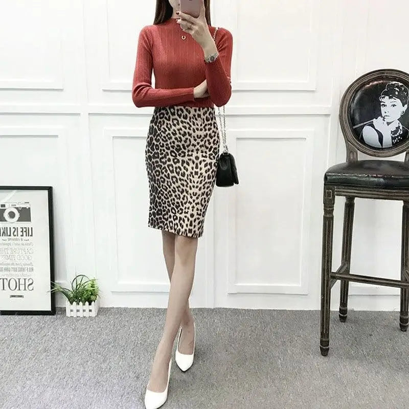 Mini sales jupe leopard