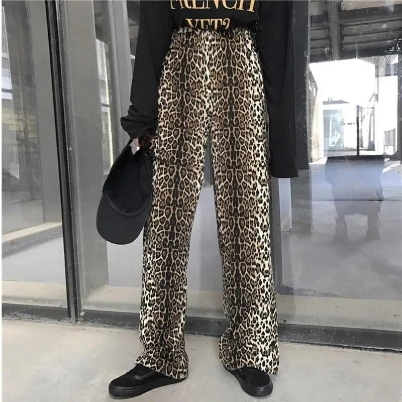 Pantalon ample léopard.