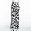 Pantalon blanc ample léopard.