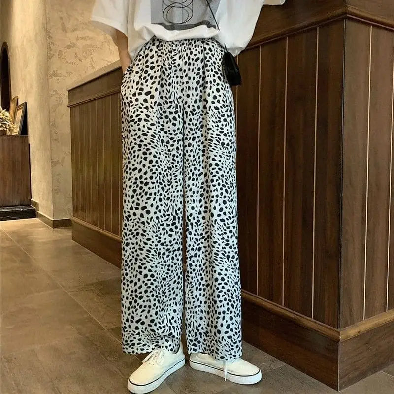 Pantalon large léopard - Léger et fluide