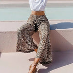 Women's Leopard Print Fluid Pants - Vignette | My Léopard