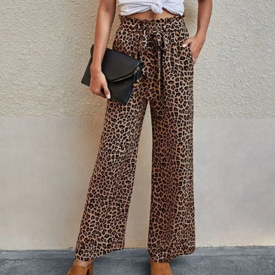 pantalon léopard fluide