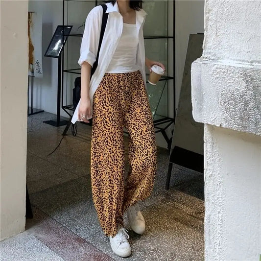 Acheter pantalon large imprimé léopard doré: choisir pantalons larges Acheter pantalon large imprimé léopard doré: choisir pantalons larges