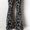 Pantalon léopard pattes d'éléphant gris.