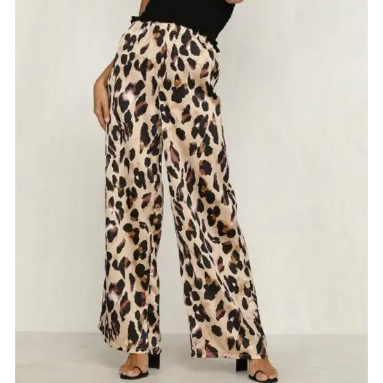 Pantalon Palazzo Imprimé Léopard