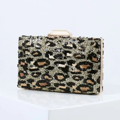 Pochette Leopard Minaudiere Carree My Leopard