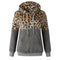 Pull à capuche Léopard Gris