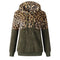 Pull à capuche Léopard Vert