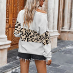 Pull Blanc à Motif Léopard - Vignette | My Léopard