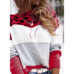 Women's Red Leopard Print Sweater  - Vignette | My Léopard
