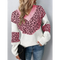 Pull Imprimé Léopard Rose et Blanc