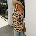 Leopard Bardot Neck Sweater - Vignette | My Léopard