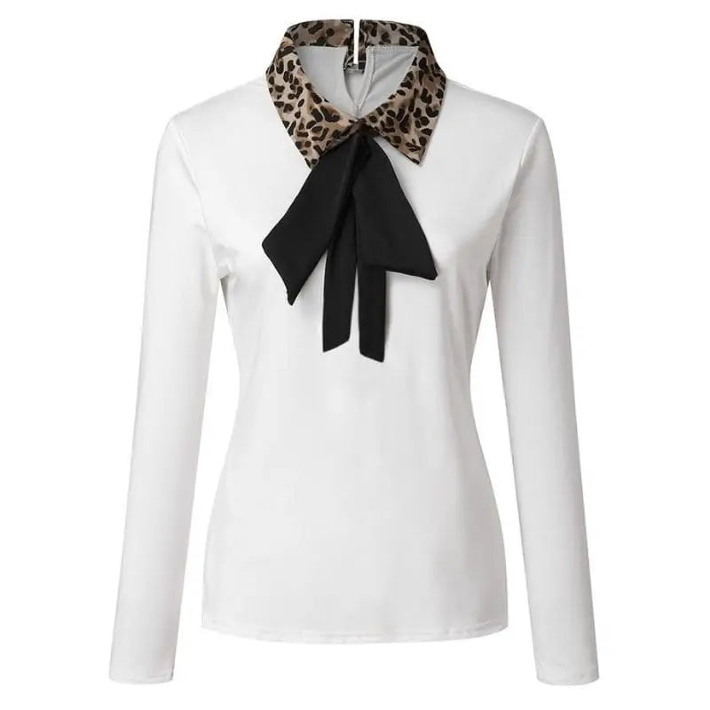 Pull léopard femme blanc tendance.