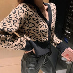 Women's V-Neck Leopard Sweater - Vignette | My Léopard