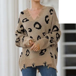 Women's Winter Beige Leopard Sweater - Vignette | My Léopard