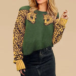 Women's Wild Green Leopard Sweater - Vignette | My Léopard