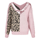 Pink Leopard Sequin Sweater  - Vignette | My Léopard