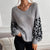 Pull Motif Léopard Gris