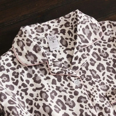 pyjama gris léopard.