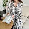 pyjama femme léopard blanc.