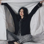 Black and White Leopard Pajamas - Vignette | My Léopard