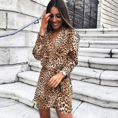 robe tendance léopard.
