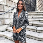 Trendy gray leopard wrap dress - Vignette | My Léopard