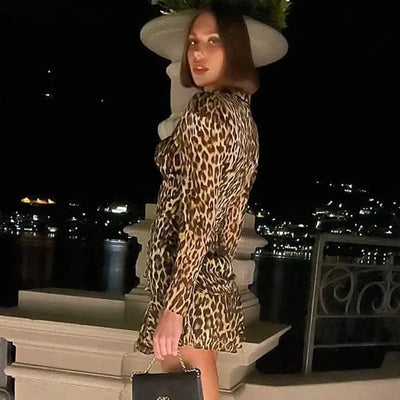 Robe de Soirée Sexy Léopard