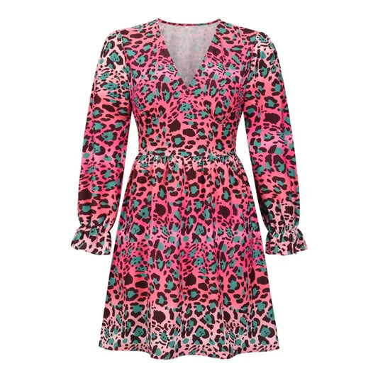Robe Imprimé Léopard Coloré