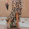 robe motif léopard fluide