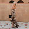 robe longue imprimée léopard fluide