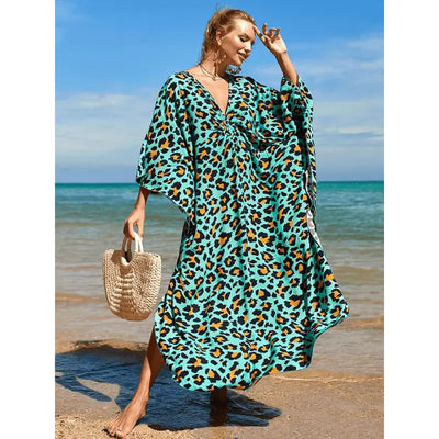 robe de plage léopard