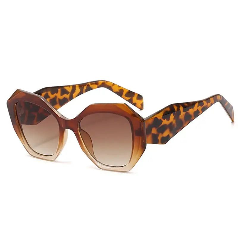 SO&EI Fashion Oversized Polygon Cat Eye Sunglasses Women