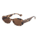 SO&amp;EI Ins Popular Fashion Small Oval Sunglasses Women Vintage Leopard Jelly Color Eyewear Men Trending Sun Glasses Shades UV400 - Vignette | My Léopard