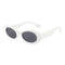 SO&EI Ins Popular Fashion Small Oval Sunglasses Women