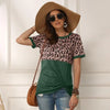 T shirt léopard vert tendance.