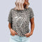 T shirt imprimé léopard.