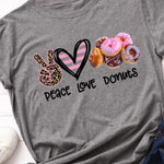 Peace Love Donuts Leopard Print T-Shirt - Vignette | My Léopard