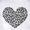 Coeur léopard blanc et noir.