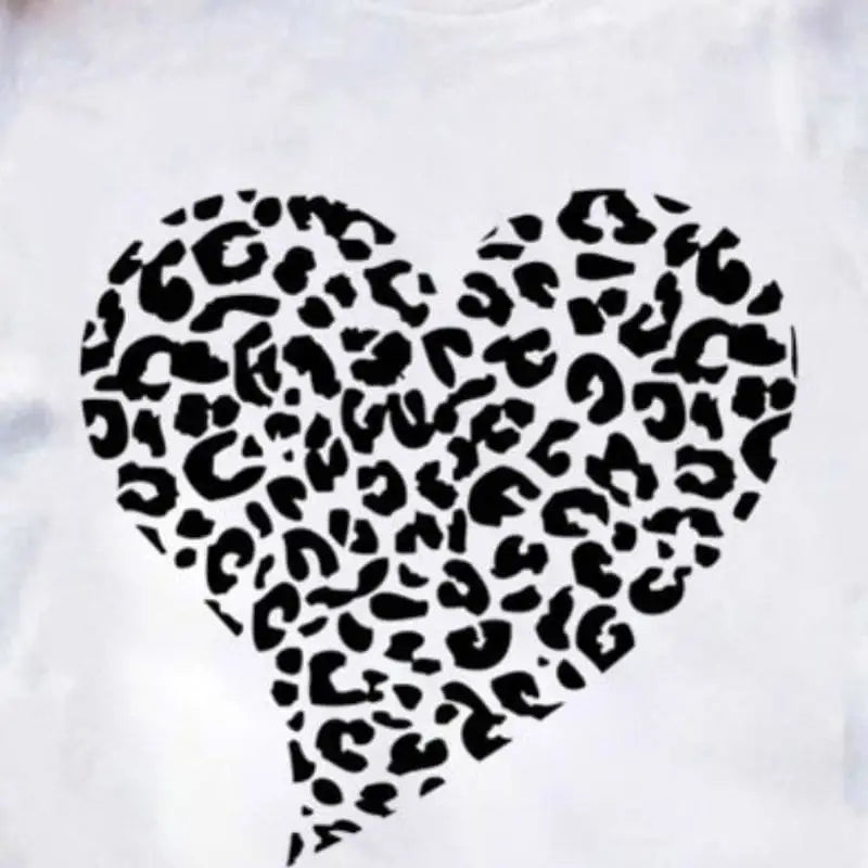 T Shirt Leopard C ur Noir et Blanc My Leopard
