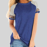 T-Shirt Léopard et Marinière Bleu - Vignette | My Léopard
