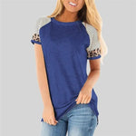 T-Shirt Léopard et Marinière Bleu - Vignette | My Léopard