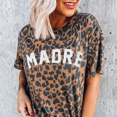 T shirt léopard madre.